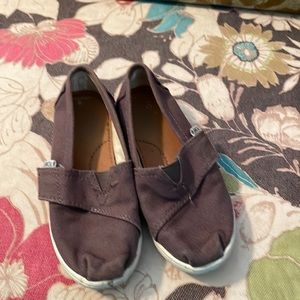 Toms gray slip on canvas shoes size 9